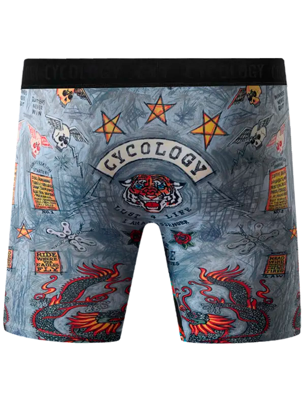 City of Angels Grey Men's Performance Boxer Briefs Back | Cycology EU