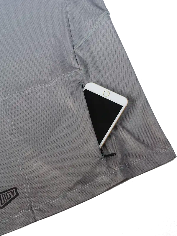 Good Times Grey Men's Long Sleeve Mountain Bike Jersey Zip Pocket | Cycology EU