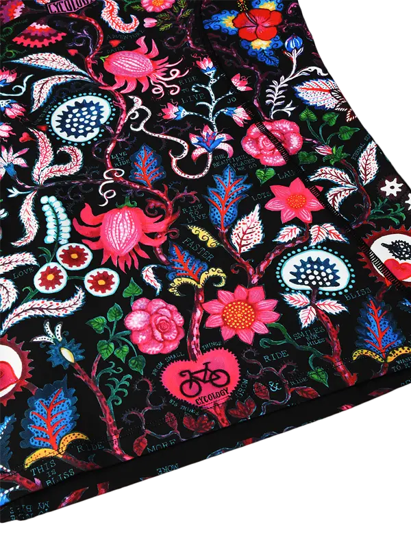 Secret Garden Black Women's Long Sleeve Cycling Base Layer Cycology EU