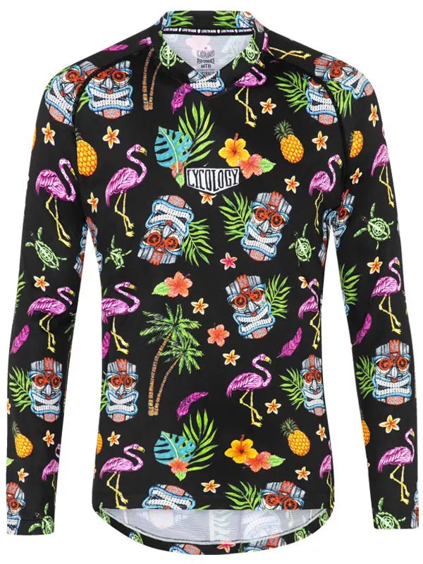 mountainbike trikot langarm herren Molokai Men's Long Sleeve Black Mountain Bike Jersey | Cycology EU