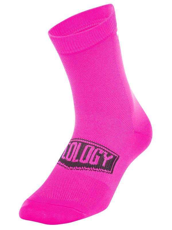 Cycology Rosa reflektierendes Logo Radfahren Socken
