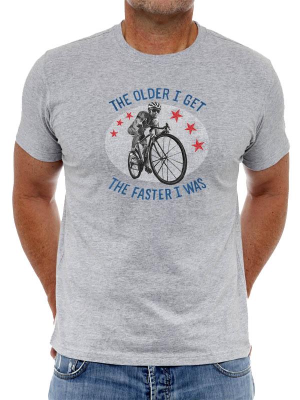 rennrad t-shirt The Faster I Was Mens Grey Cycling T-Shirt | Cycology Clothing