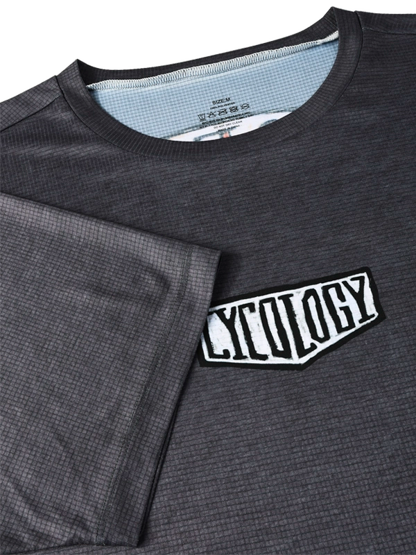 Gray t-shirt with 'CYCLOLOGY' logo neck 