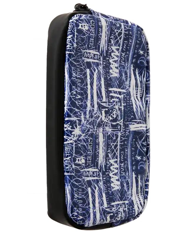 Brunswick Cycling Wallet by Cycology Clothing with blue and white abstract pattern