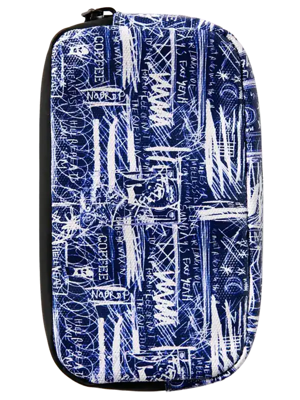 Brunswick Cycling Wallet by Cycology Clothing featuring a blue and white abstract pattern.