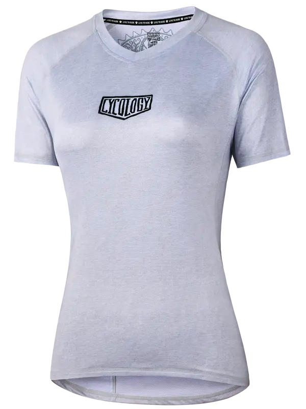 Day of The Shred Grey Women's Short Sleeve MTB Jersey  with Cyclogy logo 