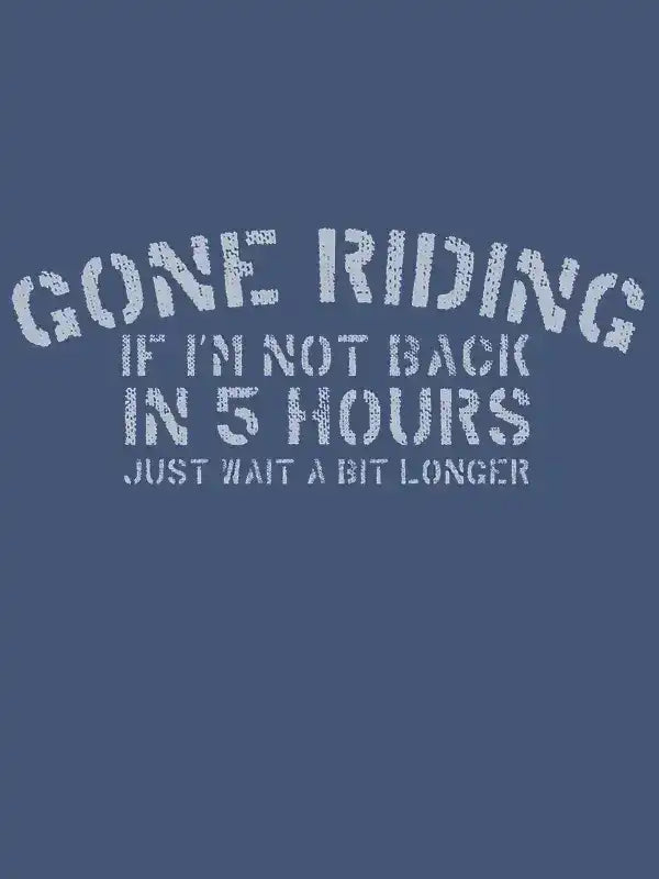 Gone Riding cycling apparel with humorous text design for men and women