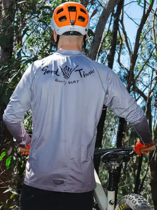 Good Times Grey Men's Long Sleeve Mountain Bike Jersey