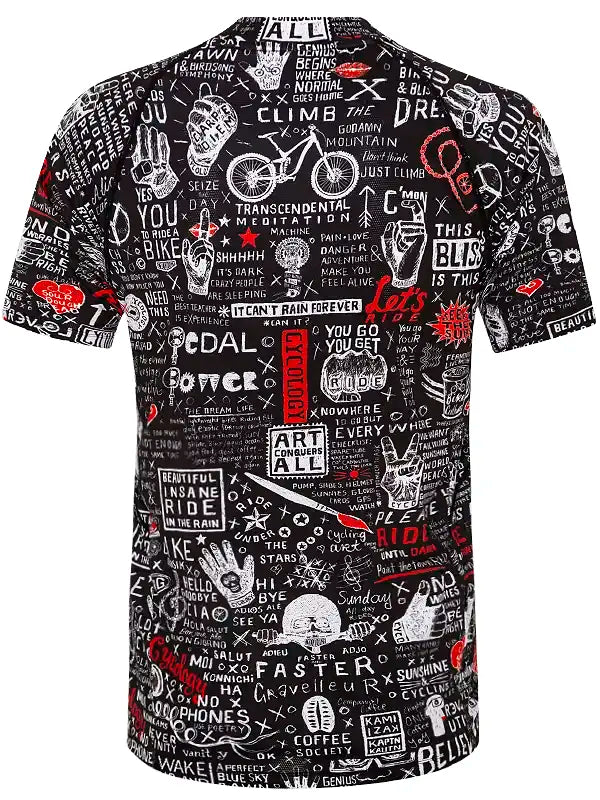 Graffiti Short Sleeve Men's Mountain Bike Jersey Cycology EU