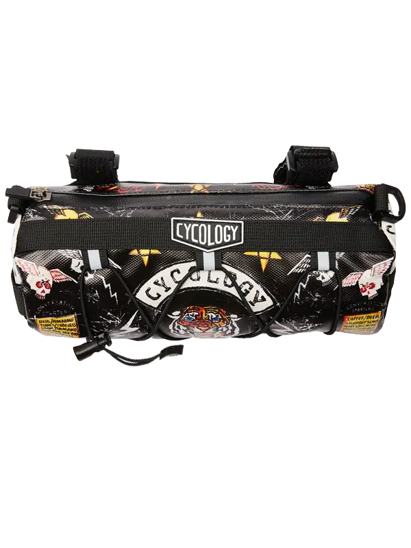Cycology bike handlebar bag with colorful graphics 