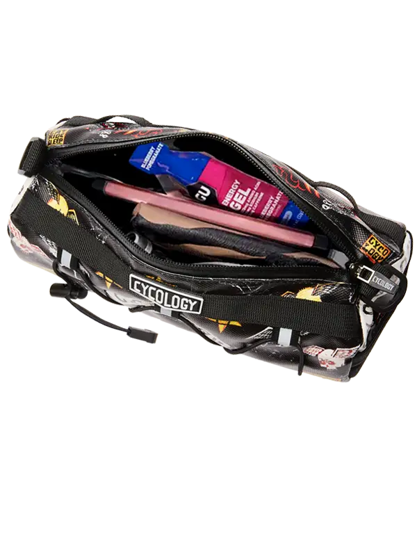 Cycology bike handlebar bag with colorful graphics 