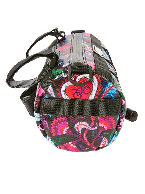 Floral-patterned bike handlebar bag with 'Cycology' branding