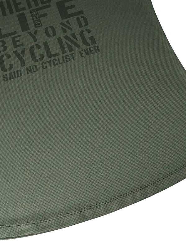 Grünes Fahrradtrikot mit Text 