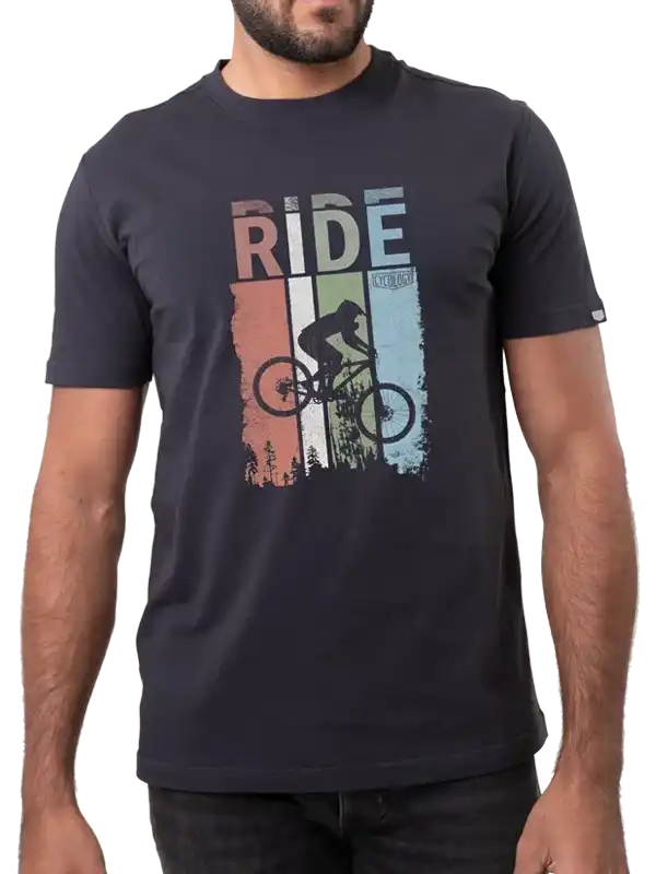 t shirt für mountainbiker Ride MTB Men's Grey Cycling T-Shirt Cycology EU