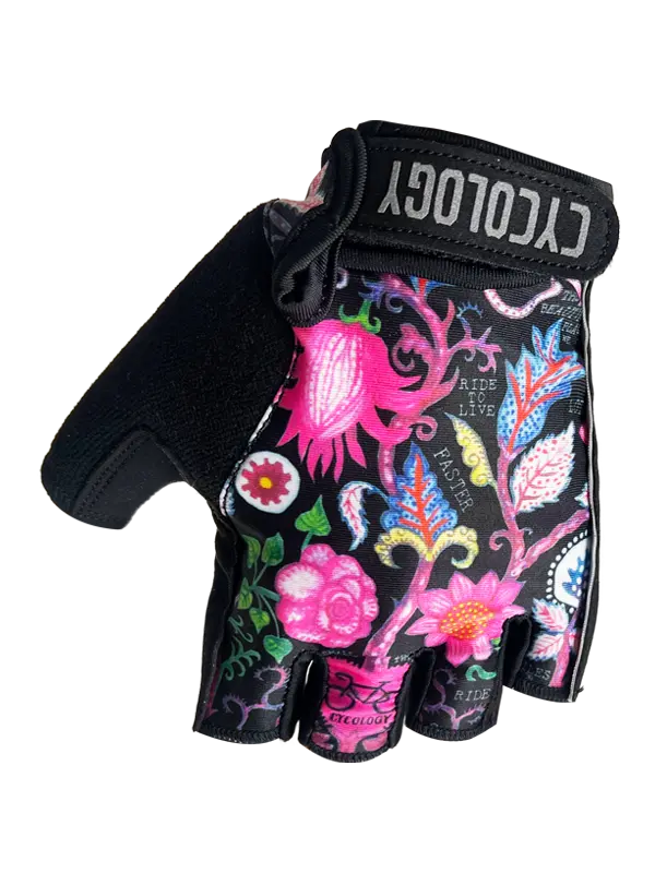 Secret Garden Cycling Gloves Black