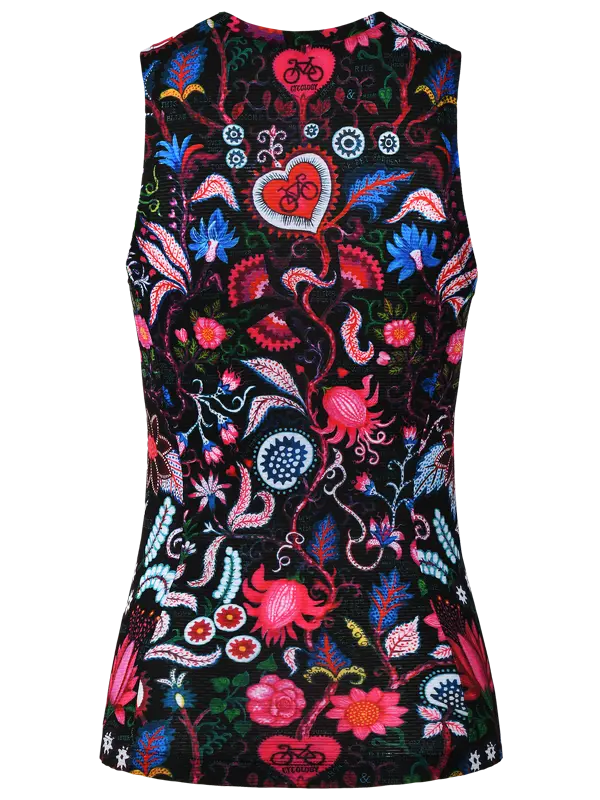Secret Garden Black Sleeveless Women's Base Layer Back  | Cycology EU