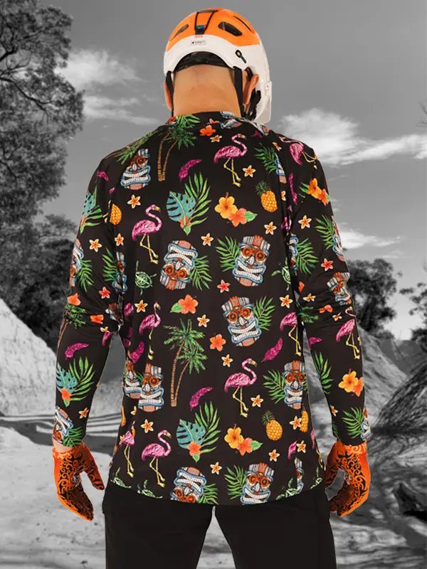 mountainbike shirt langarm Molokai Men's Long Sleeve Black Mountain Bike Jersey | Cycology EU
