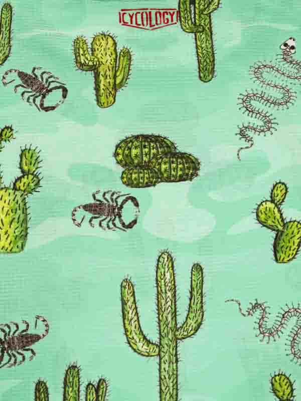 Totally Cactus Women's Green Technical T shirt  back | Cycology EU