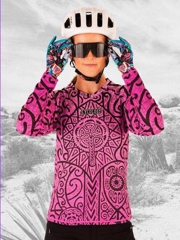 Sansibar Rosa Damen Langarm MTB Jersey