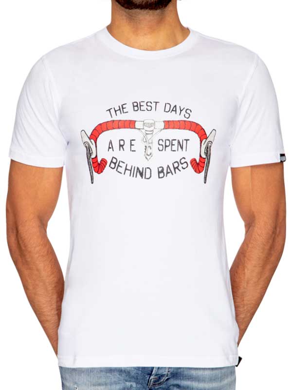 Best Days Behind Bars T Shirt White - Cycology Clothing Europe