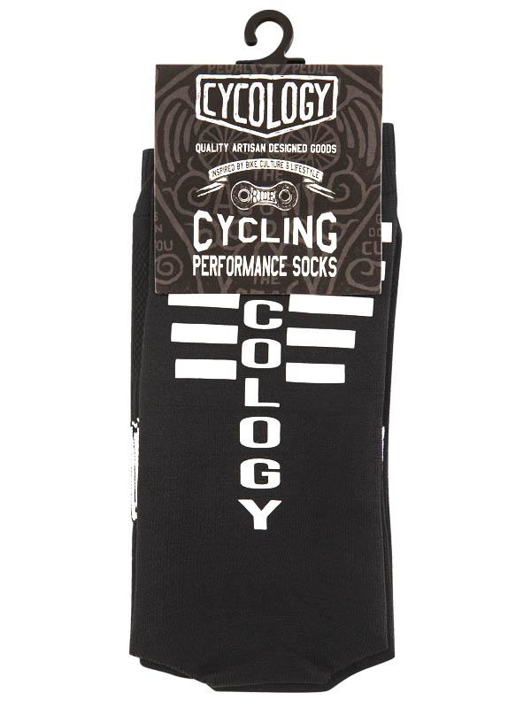 Cycology Black Reflective Logo Cycling Socks - Cycology Clothing Europe