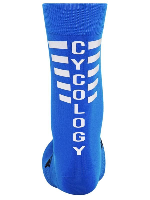 Cycology Blue Reflective Logo Cycling Socks - Cycology Clothing Europe