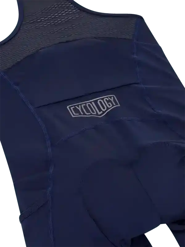 Cycology men's cycling bib shorts with padded chamois and mesh back panel for comfort and breathability