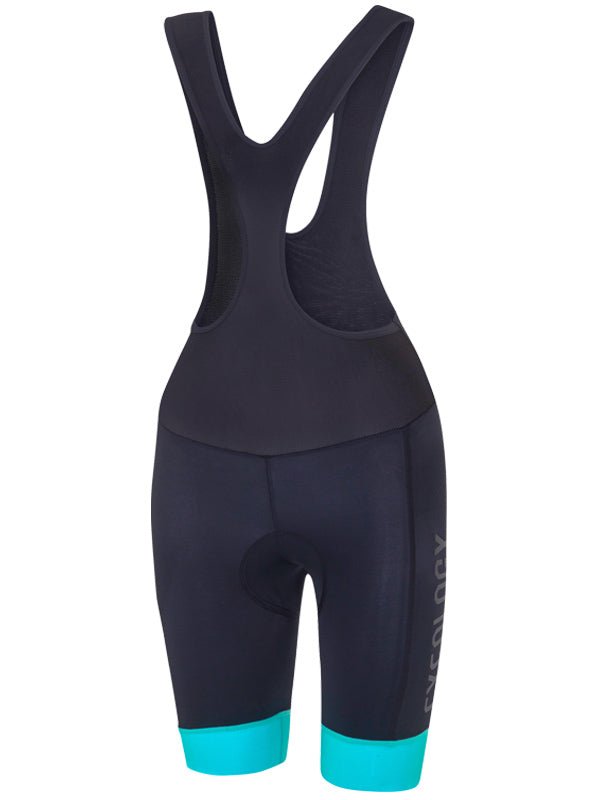 Women's Bib Shorts Black/Aqua