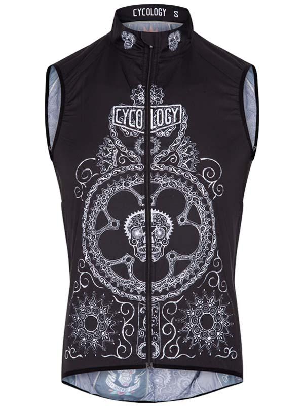 Day of the Living Black Men's Lightweight Gilet - Cycology Clothing Europe