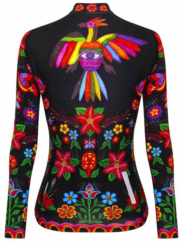 Frida ( Black ) Lightweight Long Sleeve Summer Jersey - Cycology Clothing Europe