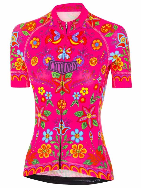 Frida (Pink) Women's Cycling Jersey - Cycology Clothing Europe