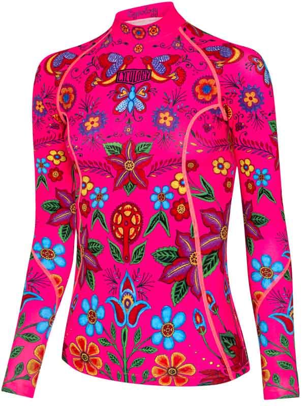 Frida (Pink) Women's Long Sleeve Base Layer - Cycology Clothing Europe