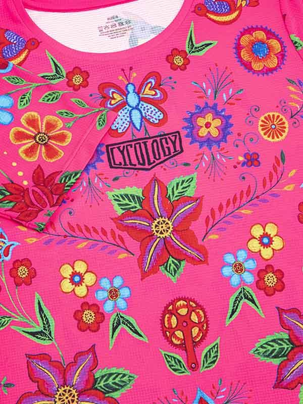 Frida (Pink) Women's Technical T-Shirt - Cycology Clothing Europe