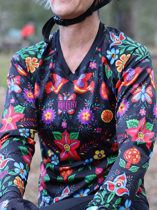 mountainbike bekleidung frauen Frida Womens Long Sleeve Mountain Bike Jersey | Cycology EU