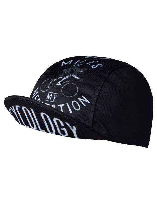 Miles are my Meditation Black Cycling Cap - Cycology Clothing Europe