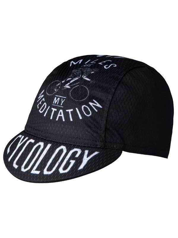 Miles are my Meditation Black Cycling Cap - Cycology Clothing Europe