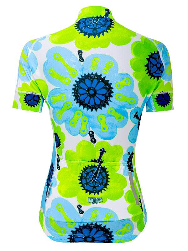 Pedal Flower (Green) Women's Jersey - Cycology Clothing Europe