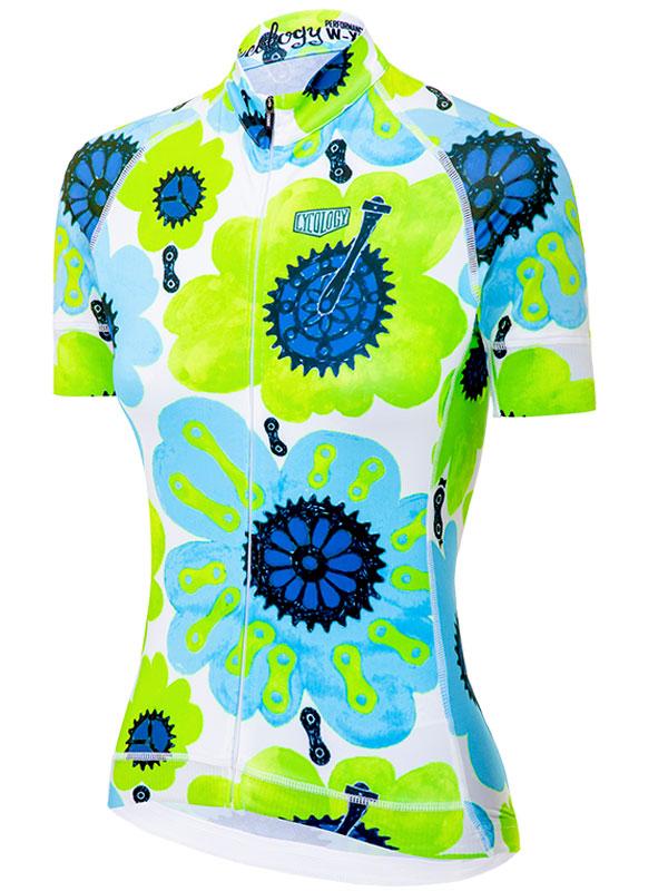 Pedal Flower (Green) Women's Jersey - Cycology Clothing Europe