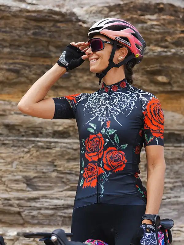 Red Rose Women's Jersey - Cycology Clothing Europe