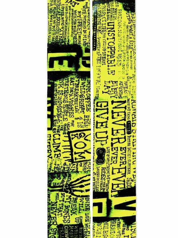 Vibrant neon yellow cycling jersey with bold black motivational text and graphic designs for men and women