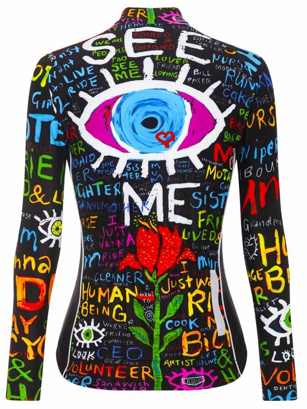 See Me (Black) Women's Long Sleeve Jersey - Cycology Clothing Europe