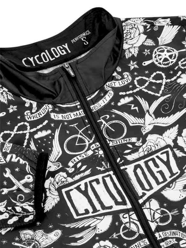 Velo Tattoo Lightweight Windproof Cycling Jacket - Cycology Clothing Europe