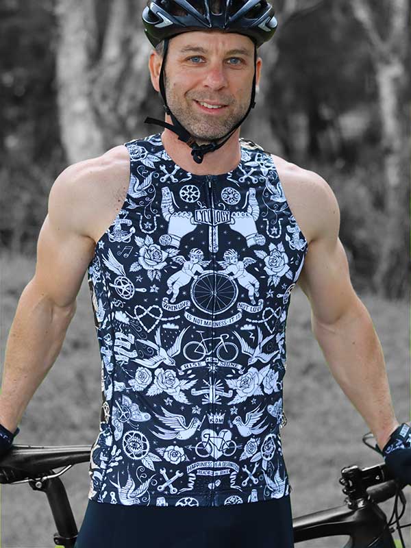 Velo Tattoo Men's Sleeveless Cycling Jersey - Cycology Clothing Europe